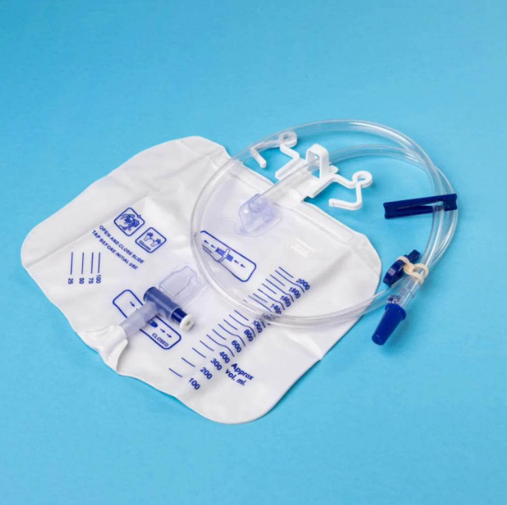 Urine Bag Anti-Reflux Valve and T-Tap Outlet